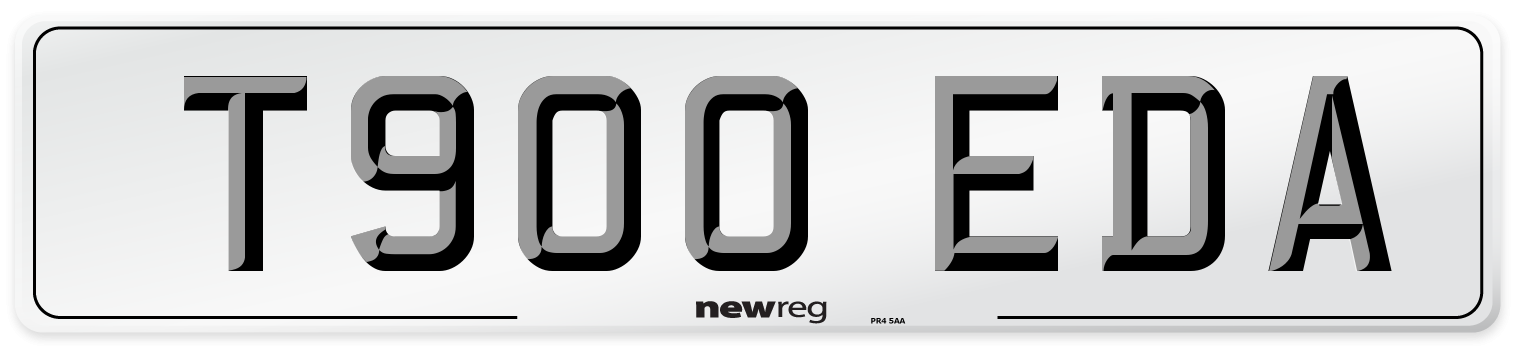 T900 EDA Number Plate from New Reg